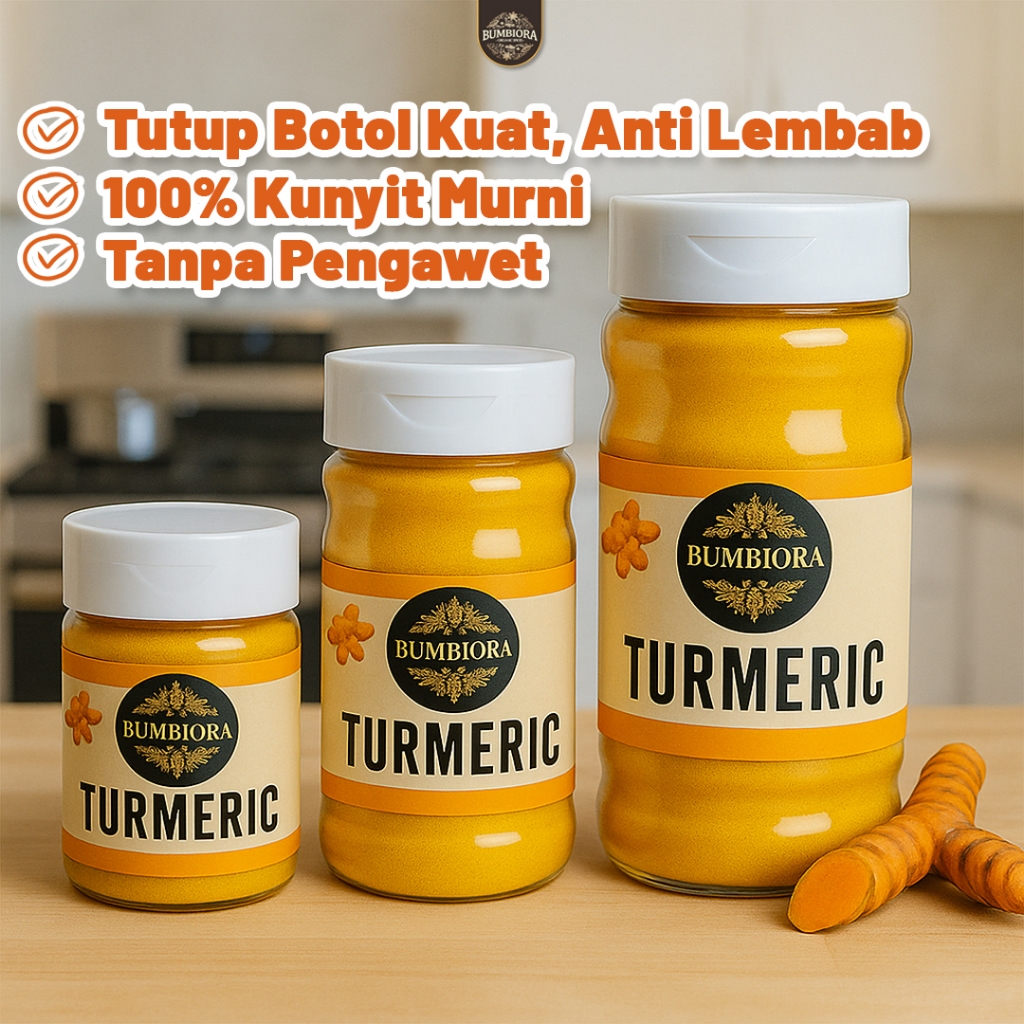 

Bumbiora - Kunyit Bubuk Murni | Turmeric Powder Premium - 50gr 30gr 20gr