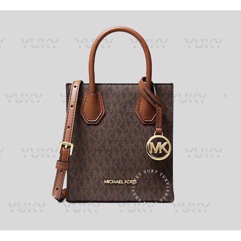 Tas Wanita Branded MICH*EL KO*S MK Mini Meroer Sign Brown 100% Original
