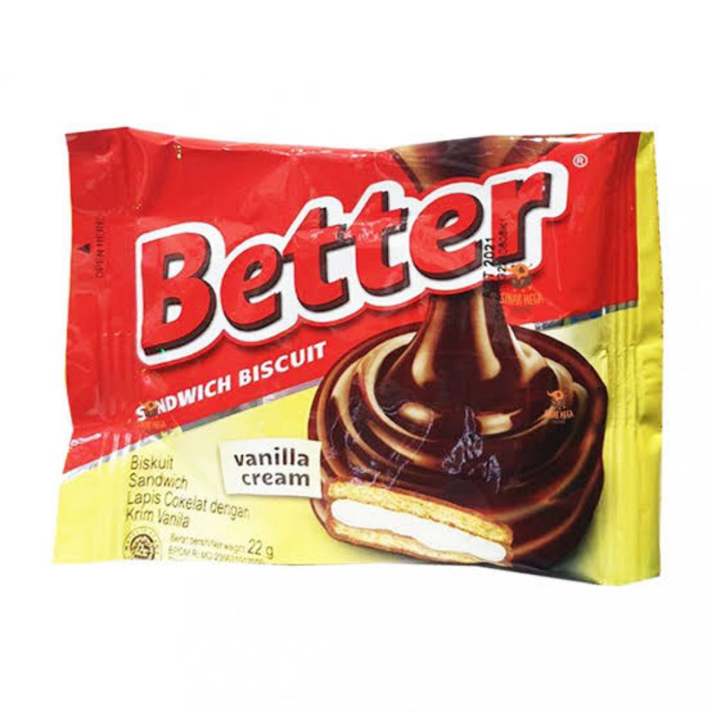 

BETTER BISCUIT SANDWICH COKLAT VANILLA 22 gr