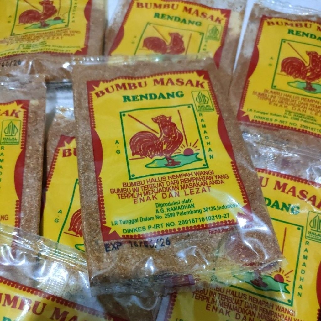 

ECER per sachet bumbu rendang 4g