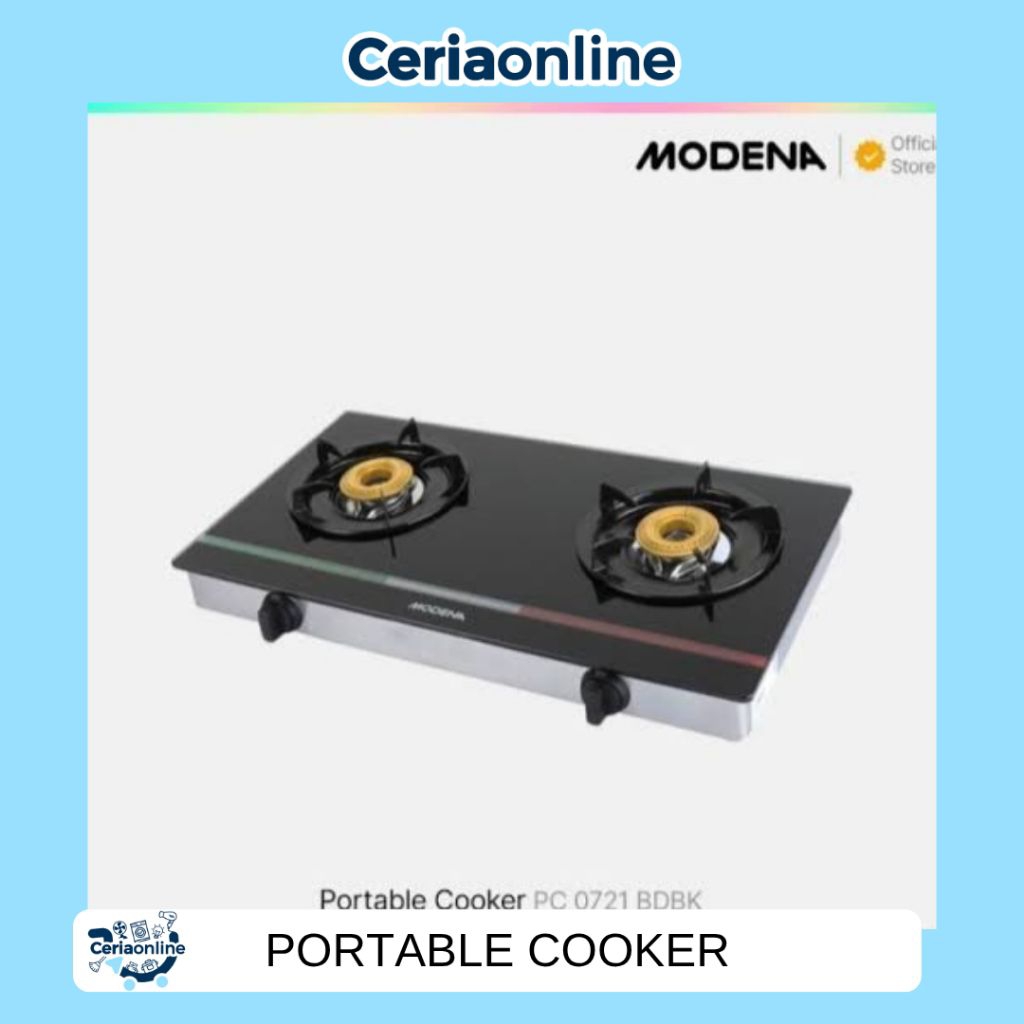 MODENA Portable Cooker PC 0721 BEBK / Kompor Portable 2 Tungku