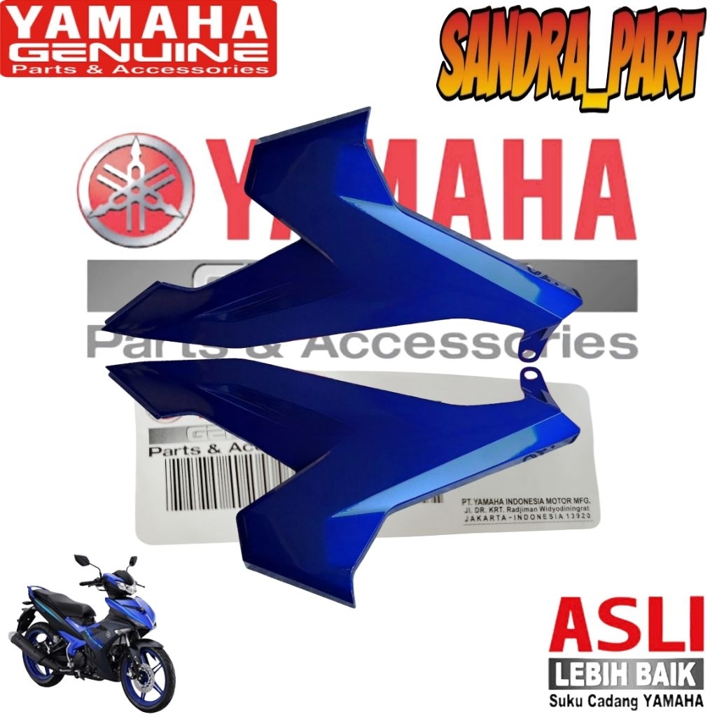 COVER SIDE 2 1 BODY TENGAH KANAN KIRI MX KING 150 BIRU ORIGINAL YAMAHA 2PV-F1721-00-P7 2PV-F1711-00-