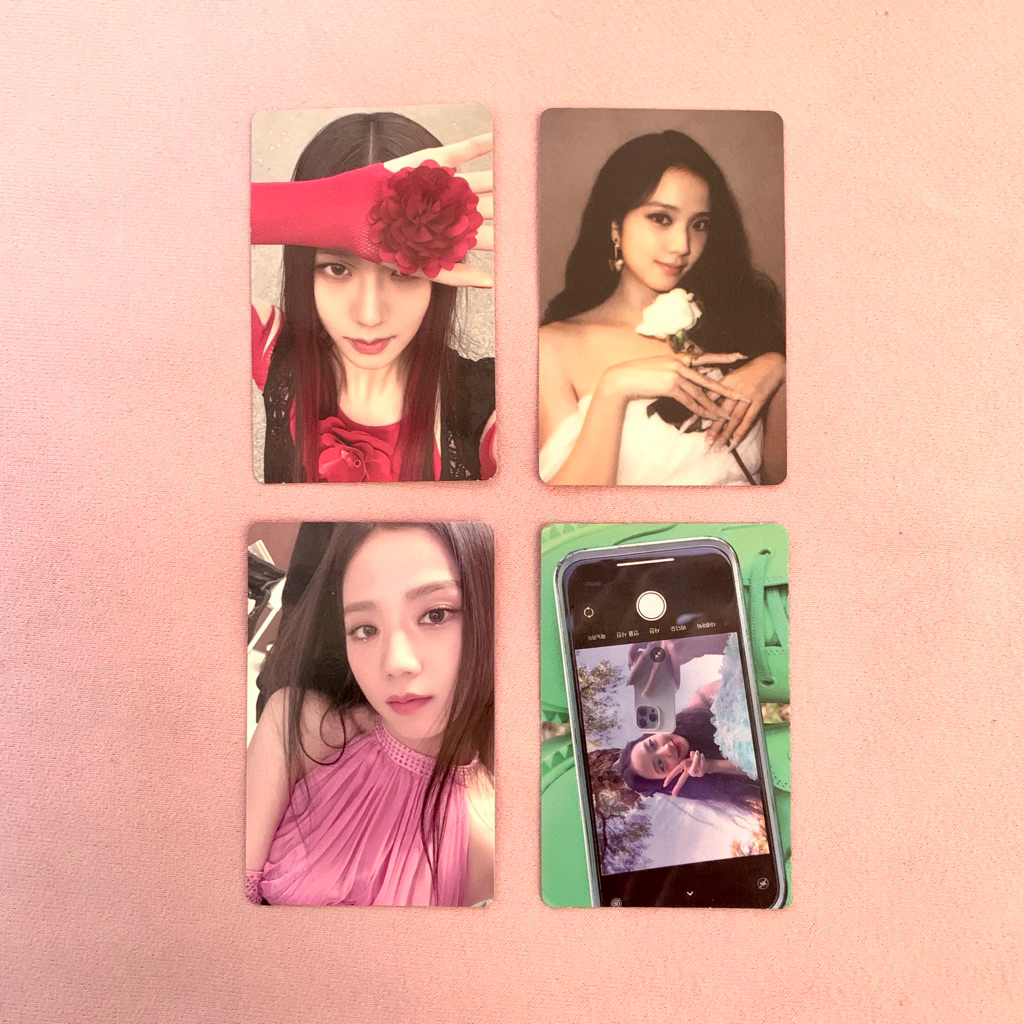 [OFFICIAL] JISOO BLACKPINK PHOTOCARD ME 1ST ALBUM VYNIL LP LIMITED EDITION RARE ROSE RED MAWAR MERAH