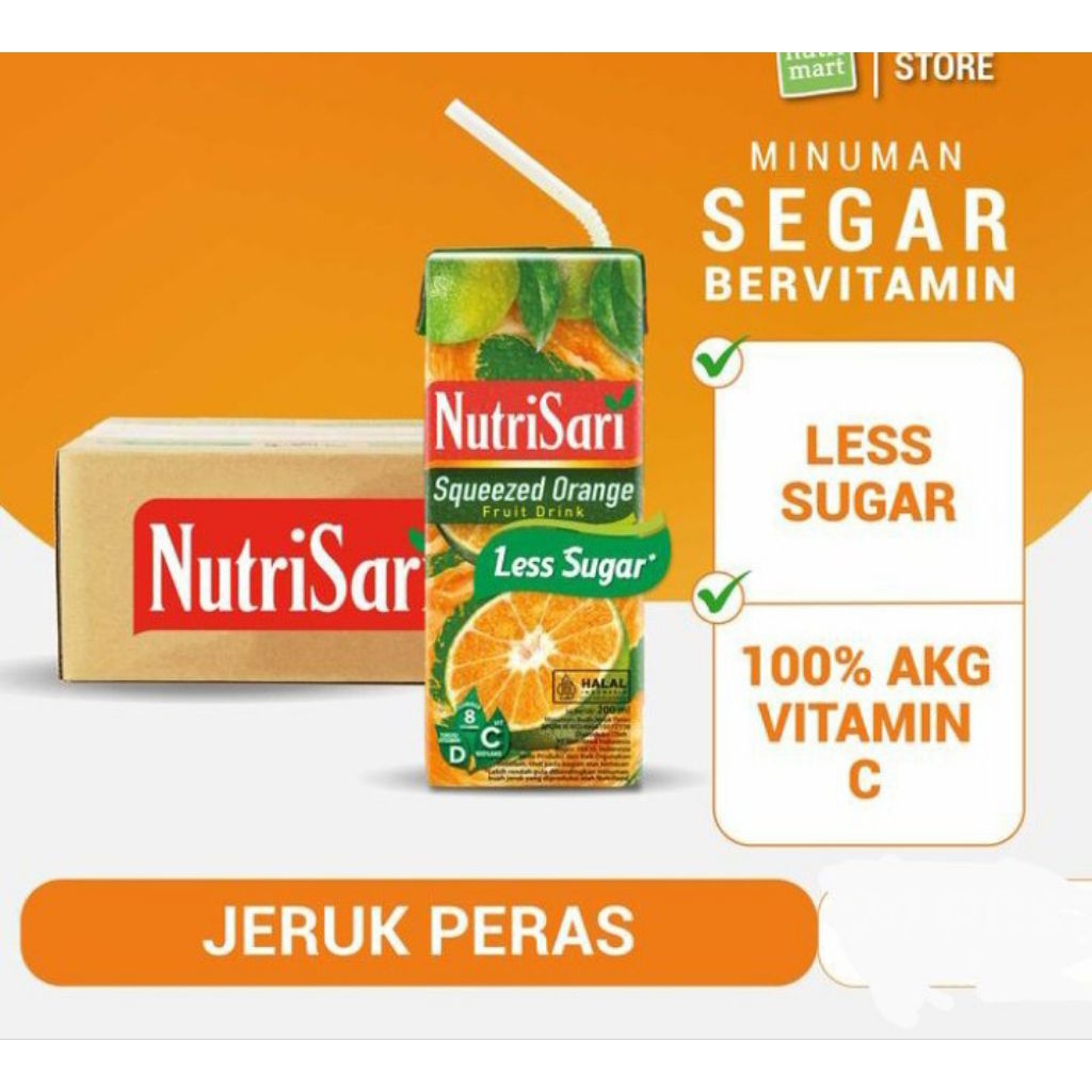 

nutrisari squeezed orange ready to drink 200 ml