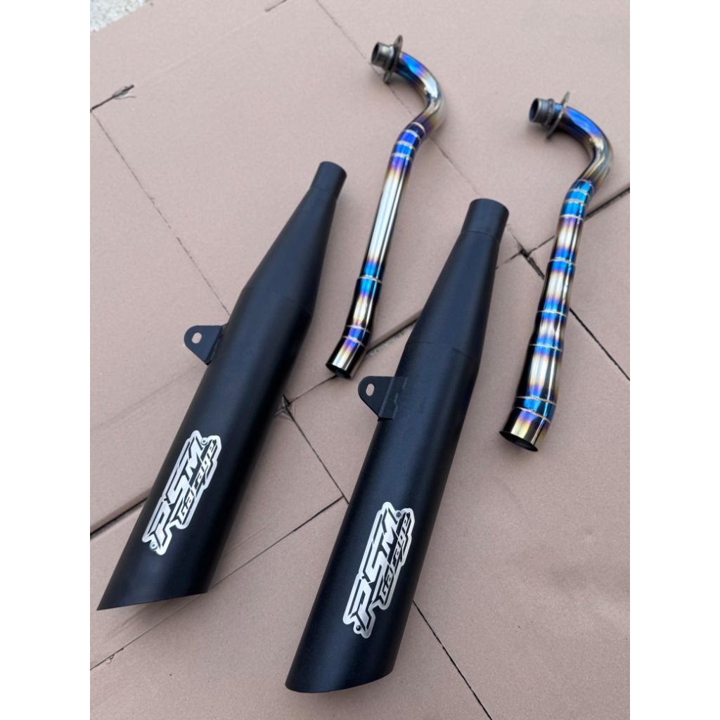 (HITAM) KNALPOT KHARISMA BLACK ALA TITANIUM PSM GARAGE TERBARU VIRAL