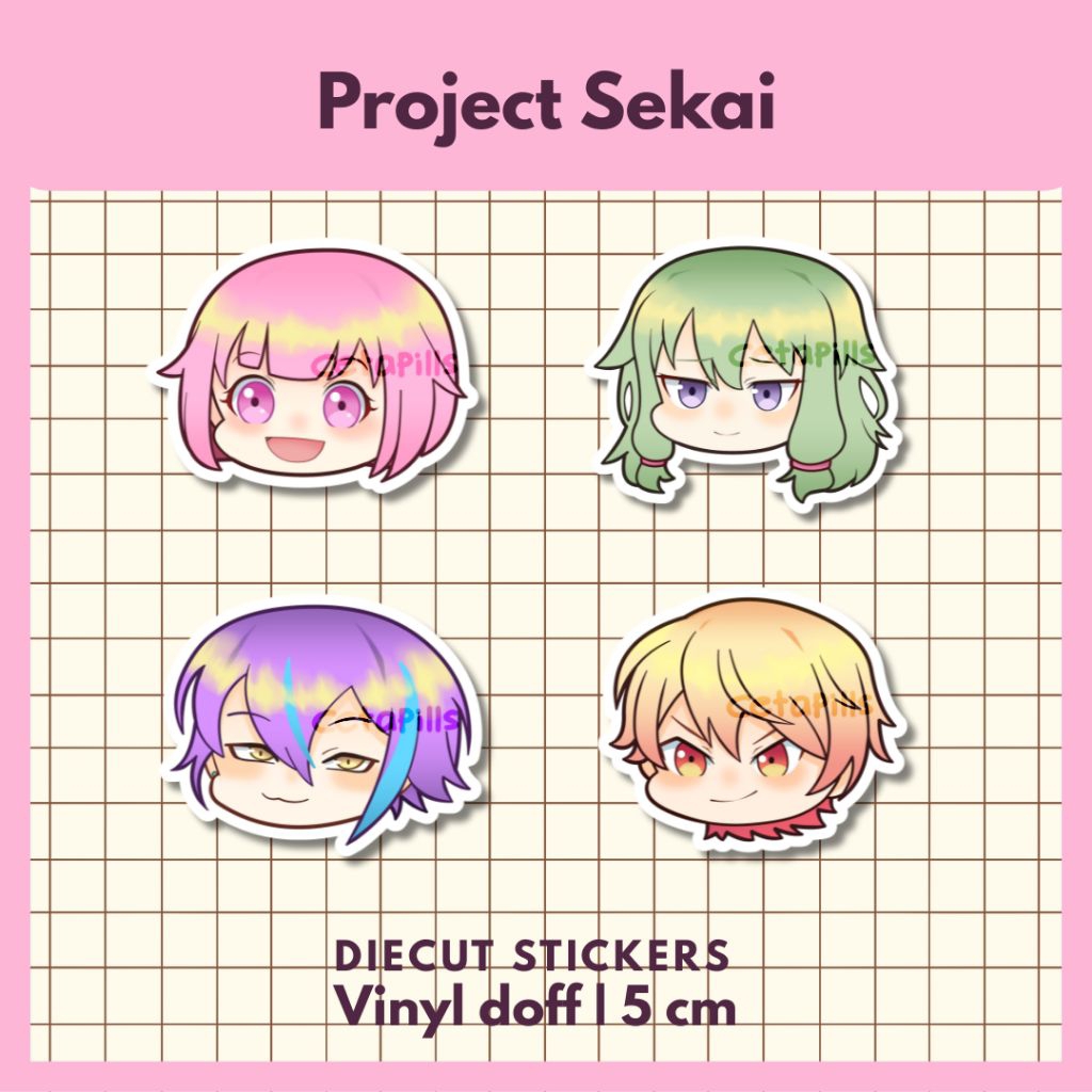 

Stiker PROJECT SEKAI | WONDERLAND X SHOWTIME (WXS) Sticker Diecut Vinyl Doff