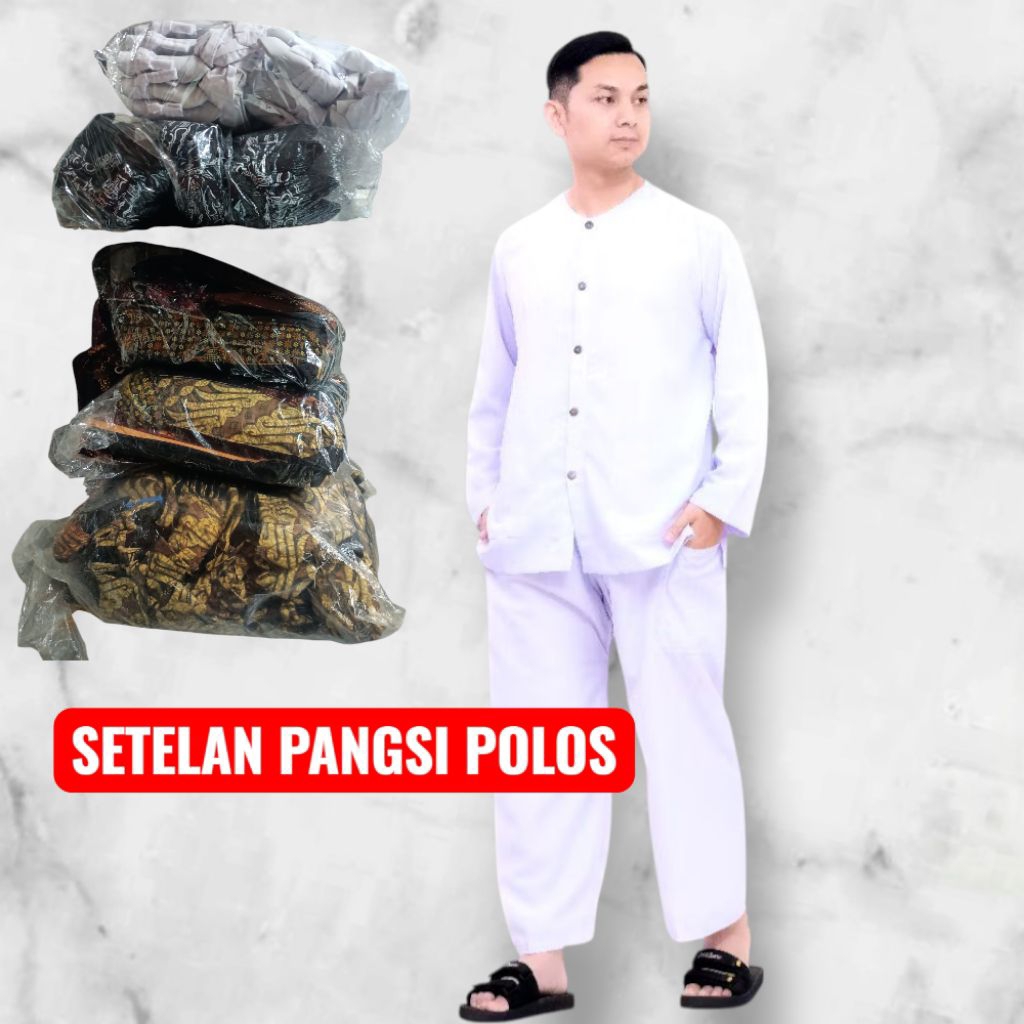 READY SETELAN PANGSI -BAJU PANGSI BAJU SUNDA BAJU BATIK PANGSI  IKAT  KEPALA