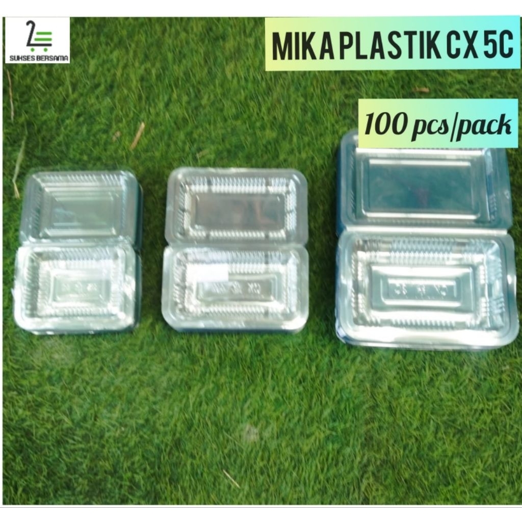 (100 pcs) Mika Kue CX 5C Tebal/ Mika Plastik Kue cx 5c/mika Jajanan cx5c