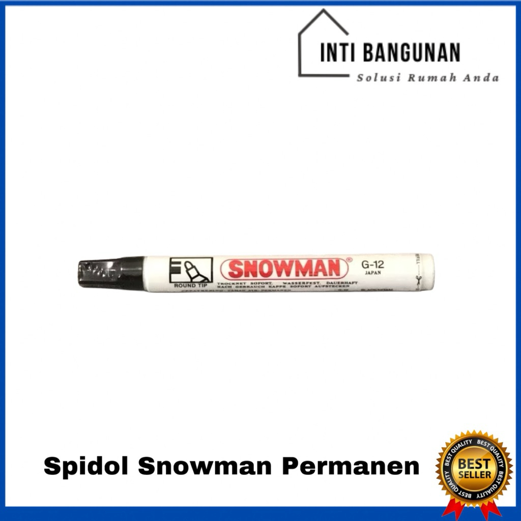 

Spidol Permanen Snowman G-12 Permanent Hitam / Black
