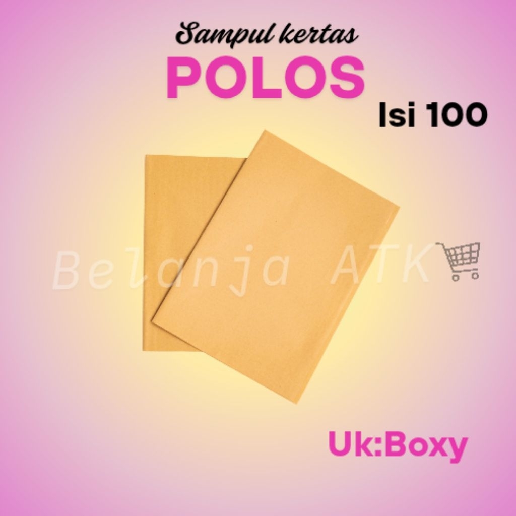 

Sampul buku kertas coklat polos ukuran kwarto dan boxy 100 pc