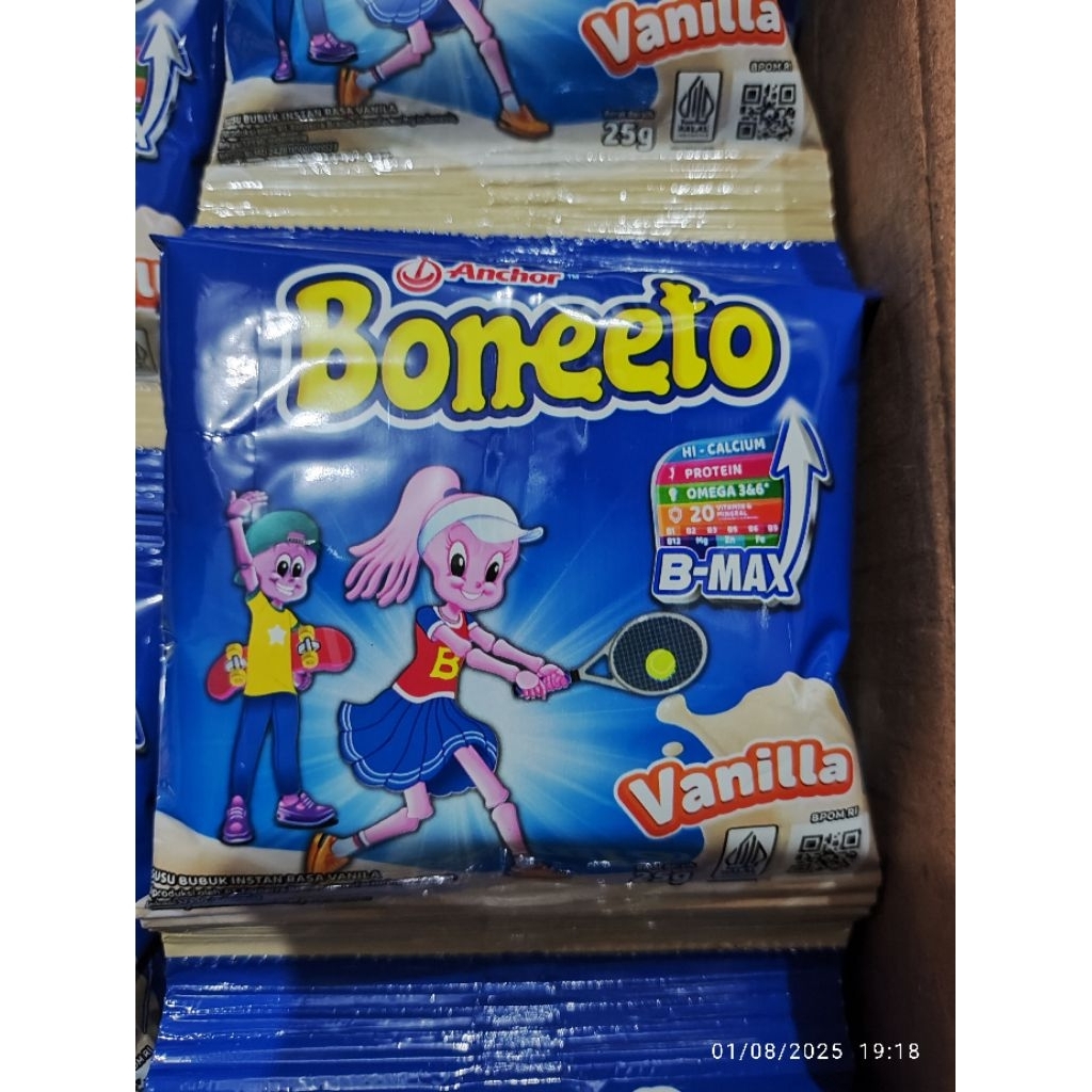 

Boneeto Susu Bubuk Sachet 25g (Renceng) Coklat Dan Vanila