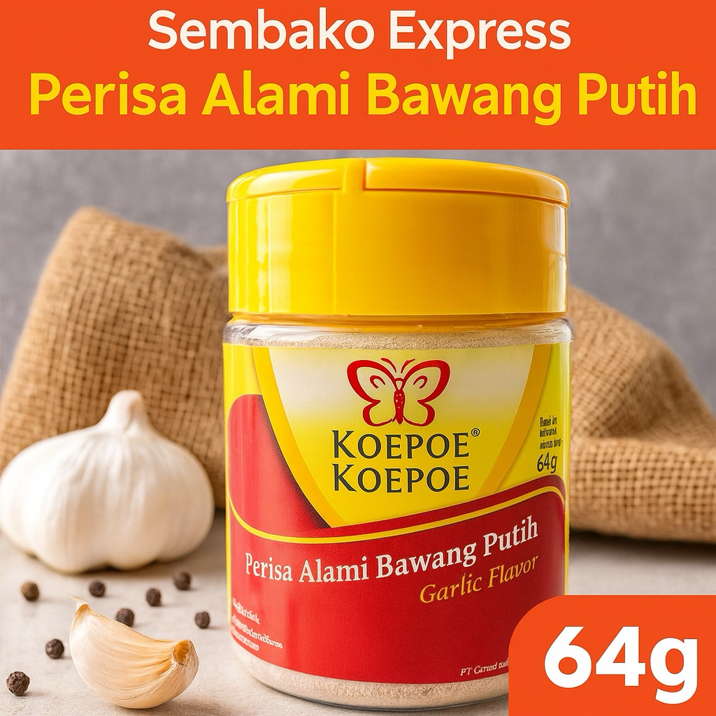 

Koepoe Koepoe Perisa Alami Bawang Putih Bubuk 64g – Garlic Flavor