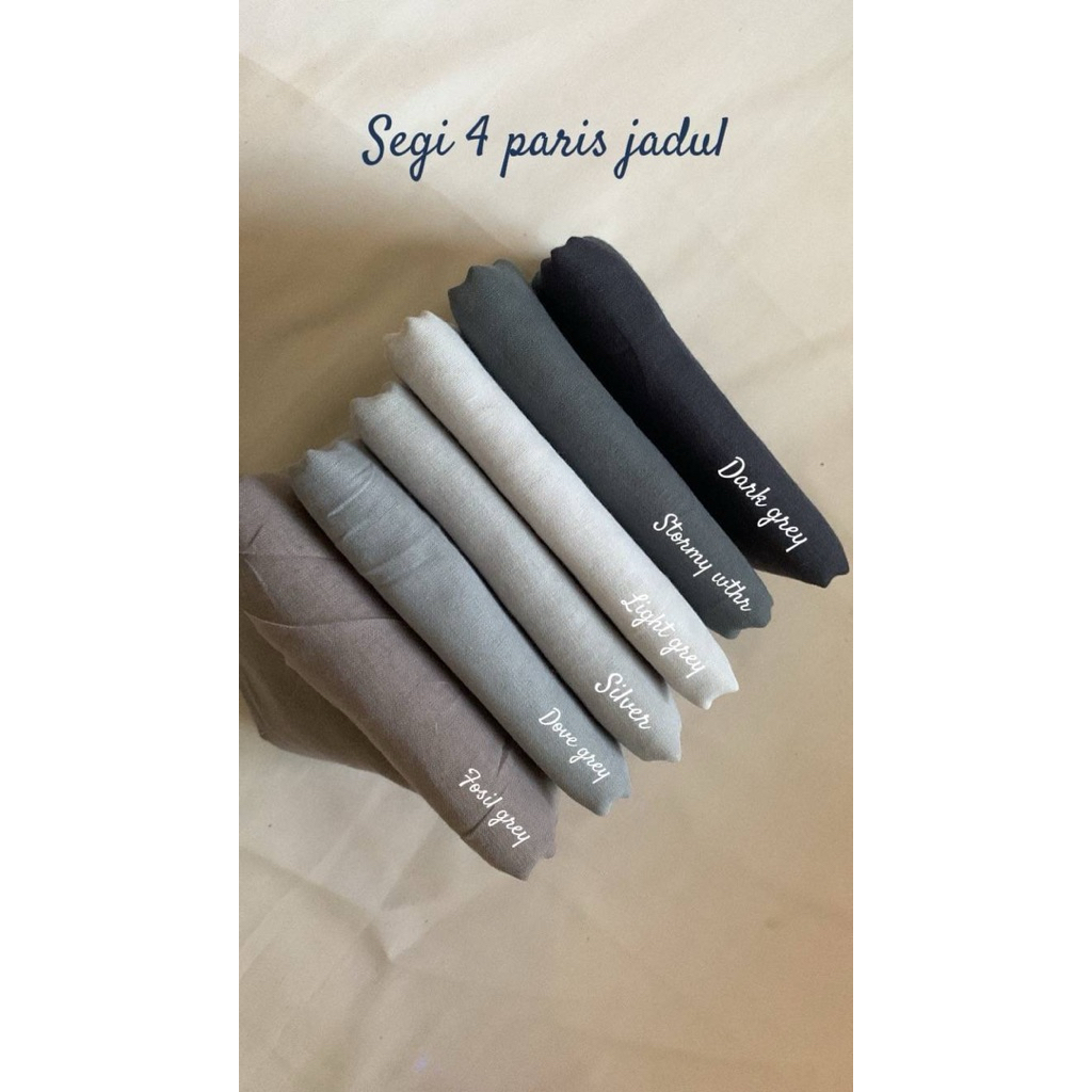 hijab Segi 4 paris jadul red rose Premium