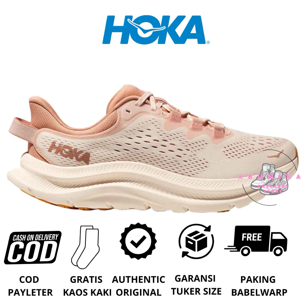 Sepatu Running Wanita Hoka Original Hoka Kawana 2 Vanilla Sandstone