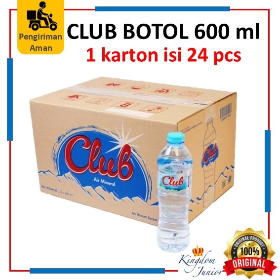 

Club BOTOL Air Mineral Botol 600ml / Air Minum Botol Club 600 Ml 1 Dos Isi 24 Pcs