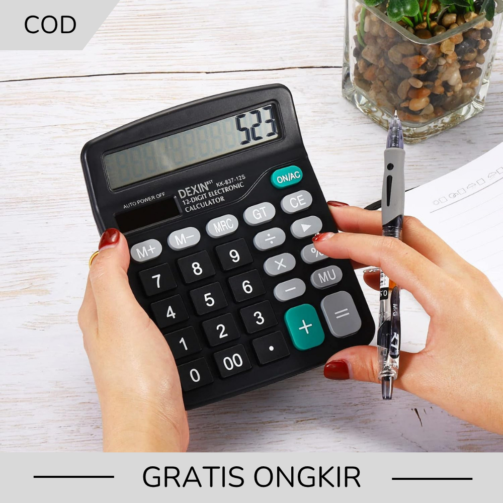 

DEXIN Kalkulator Elektronik Solar Calculator 12 Digit