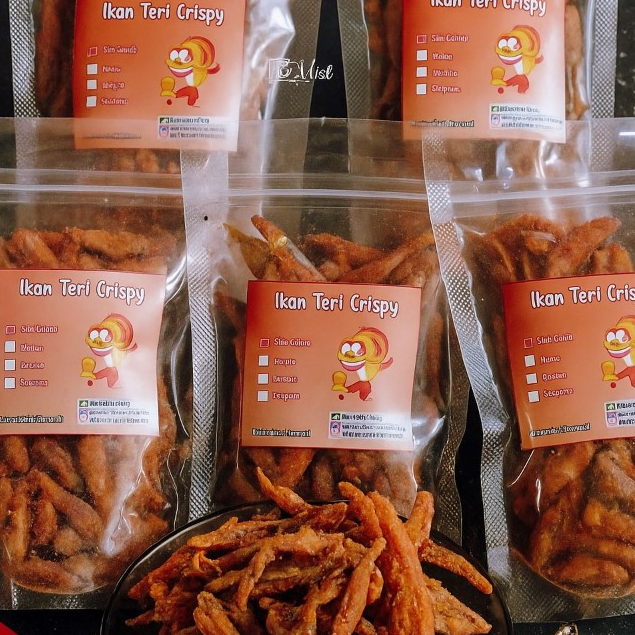 

Teri Crispy Si kipli / Paket 3 PCS / Paket 5 PCS / Enak / Murah / Gurih / Renyah / Pedas Gurih