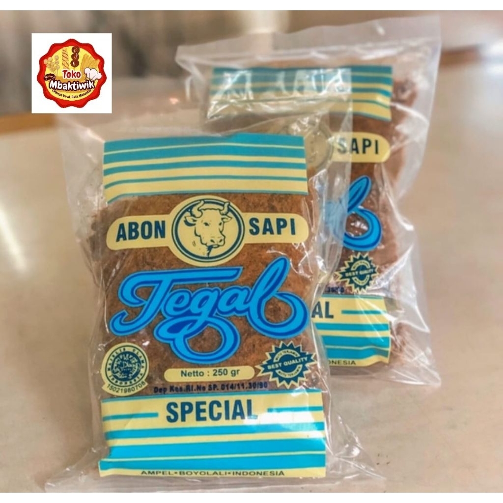 

abon sapi spesial cap tegal 250 gram abon sapi spesial cap tegal biru 250 gram