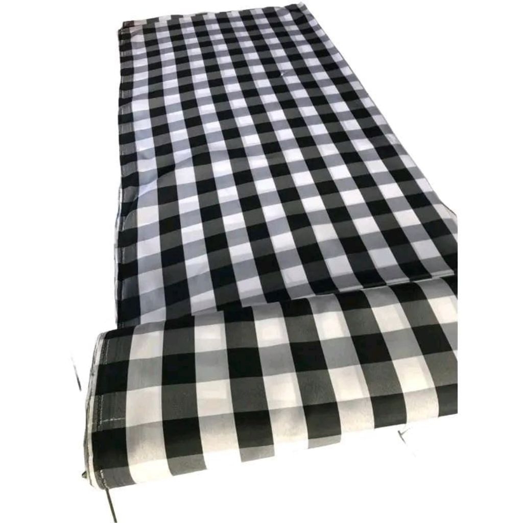 kain bali poleng motif kotak hitam/putih tridadu khas bali meteran