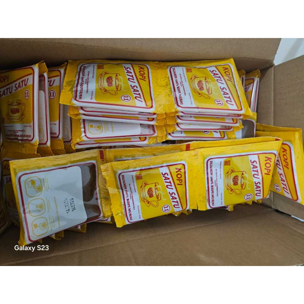 

KOPI BUBUK SATU SATU KEMASAN RENCENG 6.5GR dan 250GR 1DUS