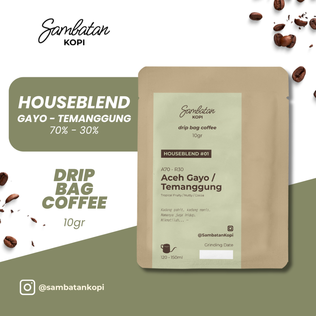 

Sambatan Kopi Houseblend Gayo - Temanggung Drip Bag Coffe Kopi Filter