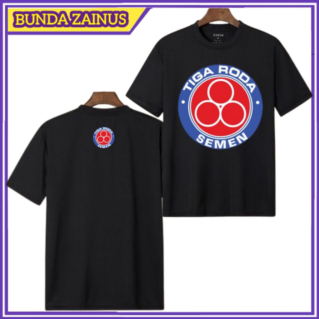 T-Shirt Kaos SEMEN TIGA RODA Cotton 30s Ukuran Anak Dan Dewasa Atasan Keluarga Unisex