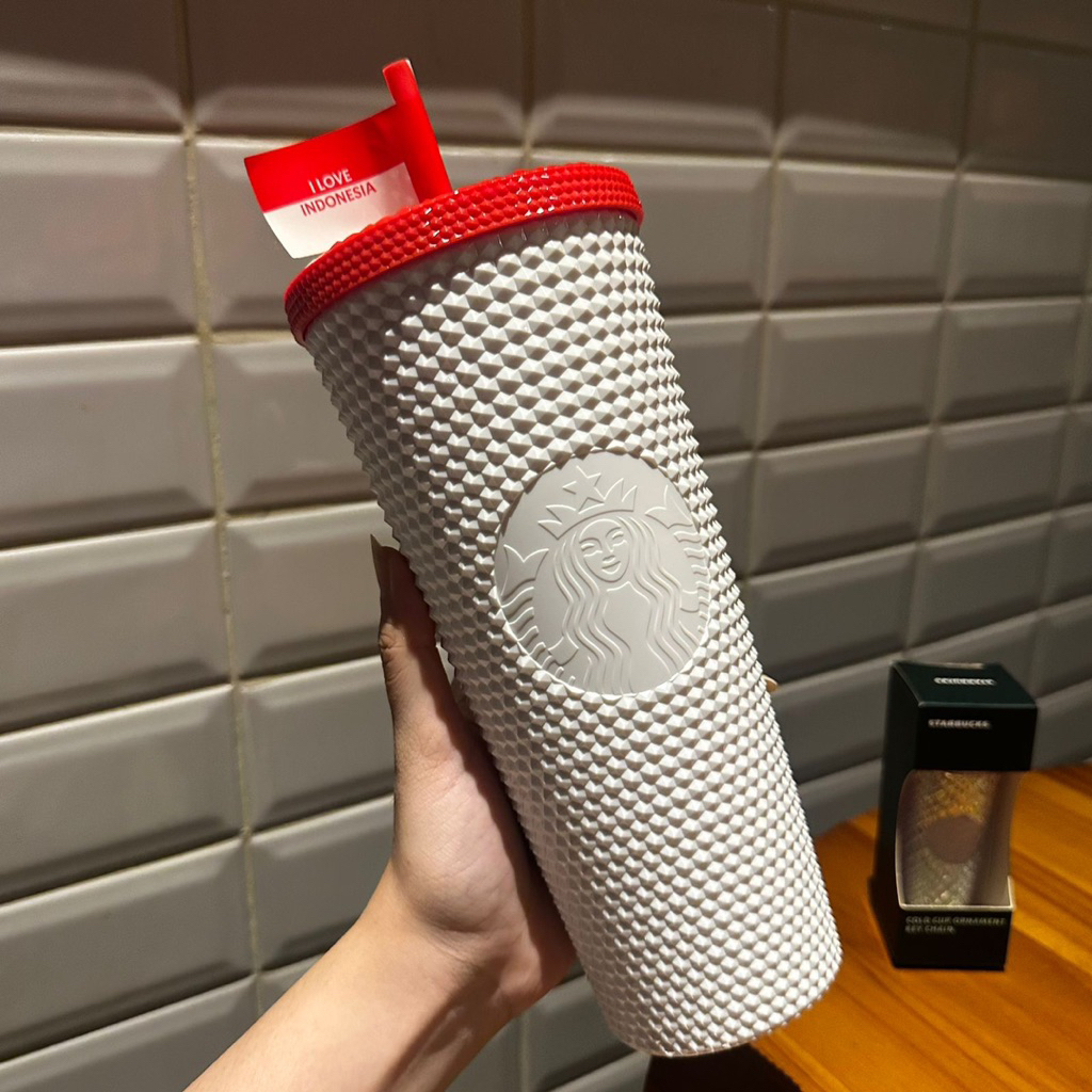 NEW Tumbler Starbucks Twinkle Bling Red White Flag Indonesia Independence Day Original Starbucks