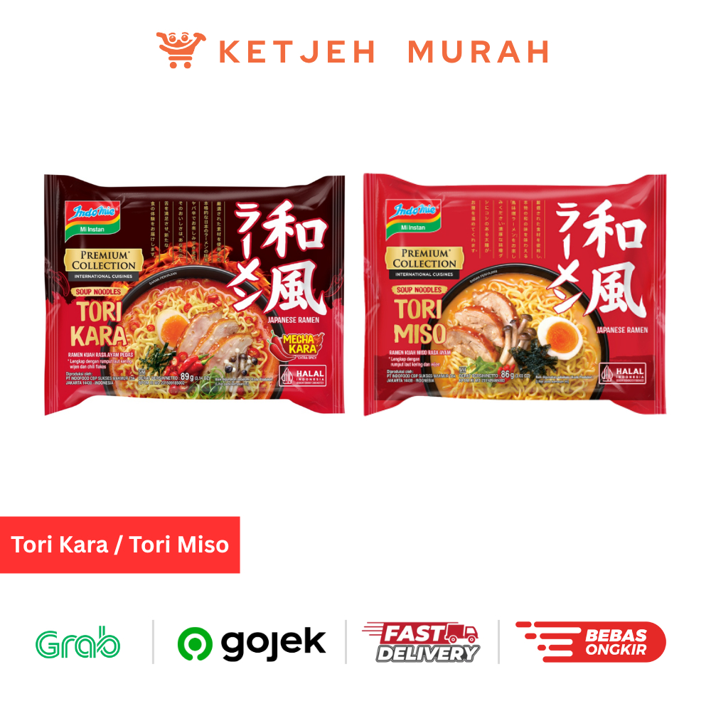 

Indomie Premium Collection Ramen Jepang Rasa Tori Kara Mecha Kara Ayam Pedas / Tori Miso 1 Pcs
