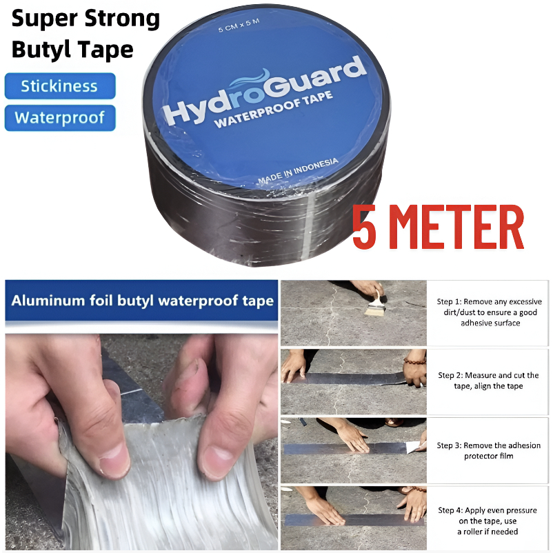 HydroGuard Lakban Anti Bocor Aluminium Foil 5 CM X 5 M Waterproof Tape