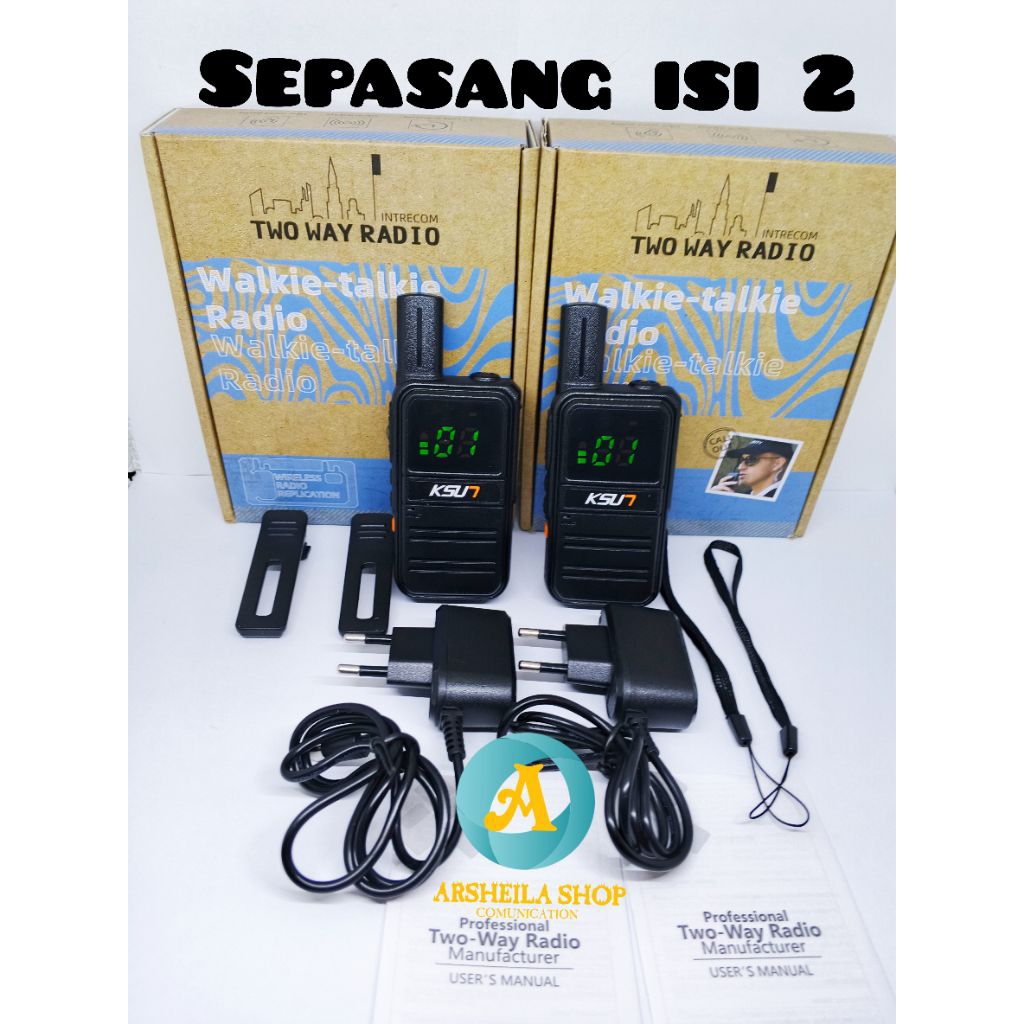 HT Ksun X tfsi M3 plus uhf sepasang isi 2 original