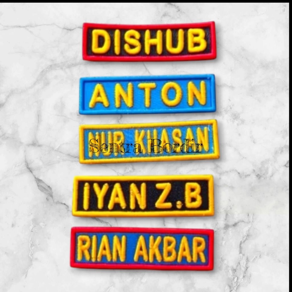 BORDIR NAMA DISHUB TIMBUL 3D