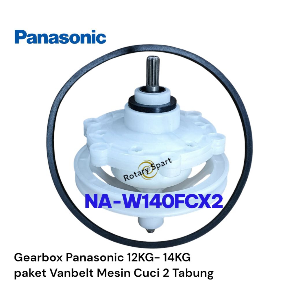Gearbox Panasonic 12KG-14KG paket Vanbelt Mesin Cuci 2 Tabung NA-W140FCX2