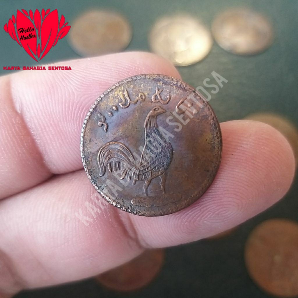 Pajangan Koleksi Koin Gambar Ayam Jago Melayu Nusantara Kondisi Bekas Celestial Collection