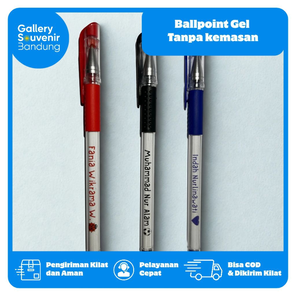 

Ballpoint bolpen pulpen pena Gel Custom Desain Insert paper Logo Nama Souvenir Acara Kantor Seminar Premium