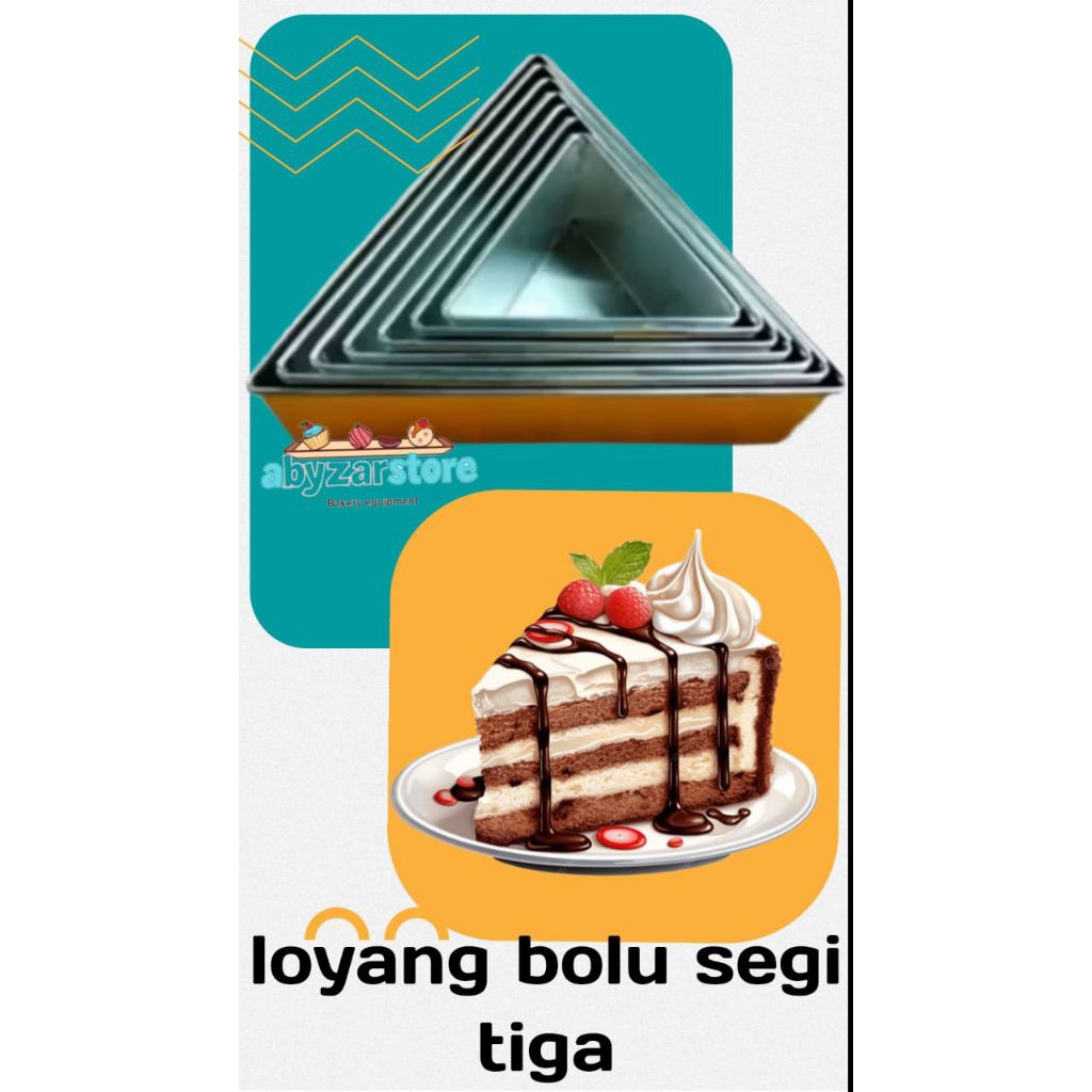loyang kue bolu segi tiga/cetakan kue bolu