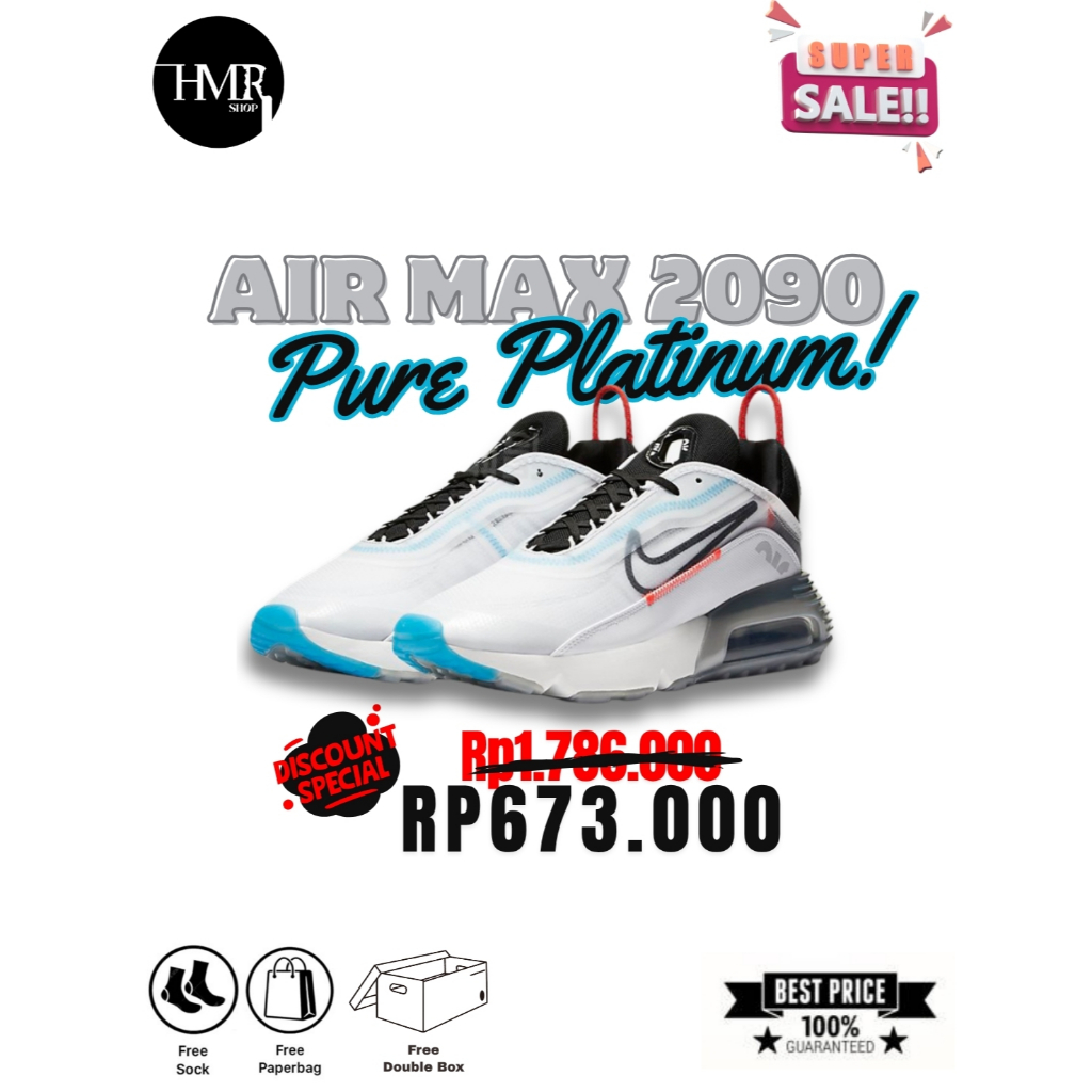 --> Nik3 AirMax 2090 <--- 'Pure Platinum' CT7695-100 Shoes Sepatu Sneakers Running / Casual Unisex