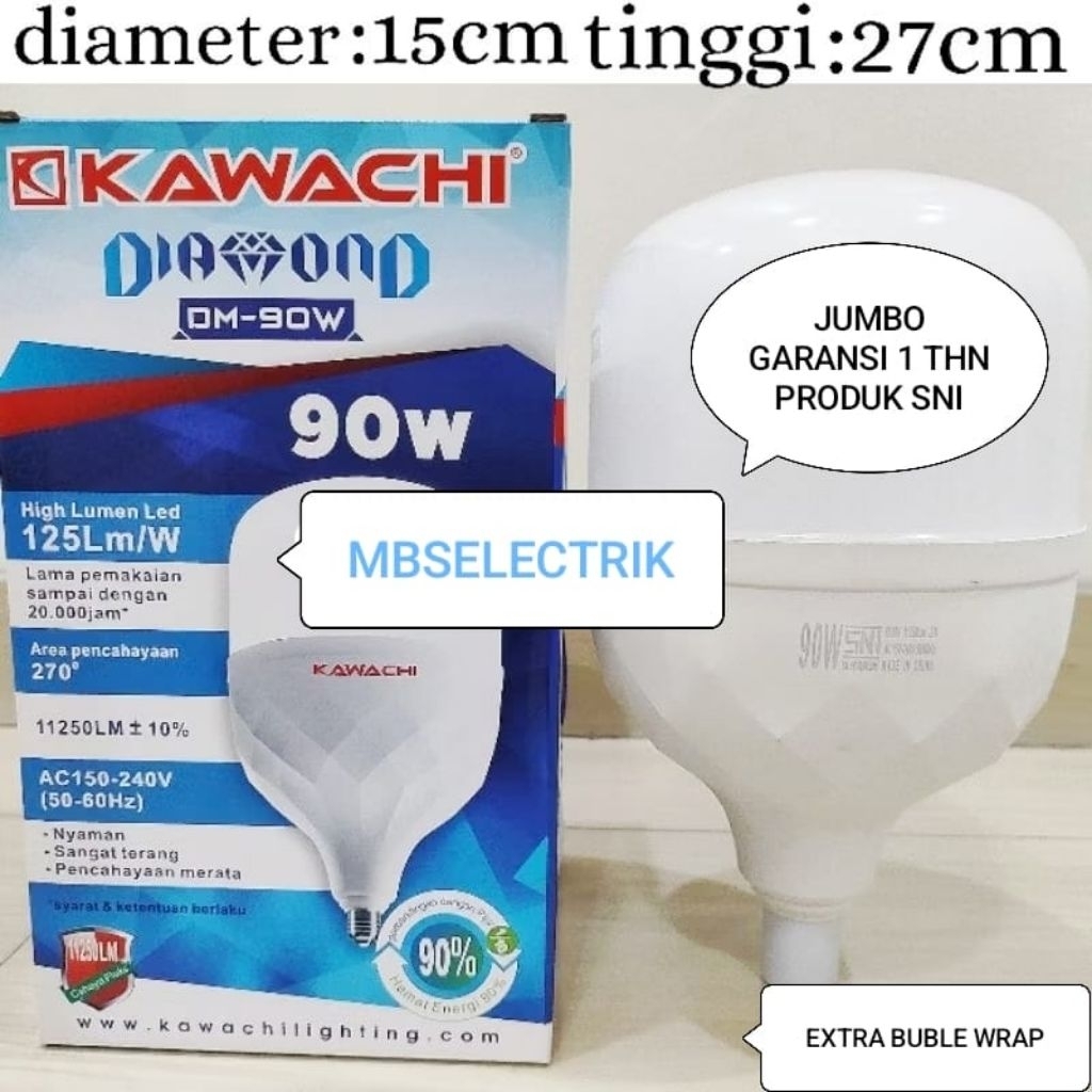 BOHLAM LED / LAMPU LED GARANSI 1 TAHUM KAWACHI 40W-90W