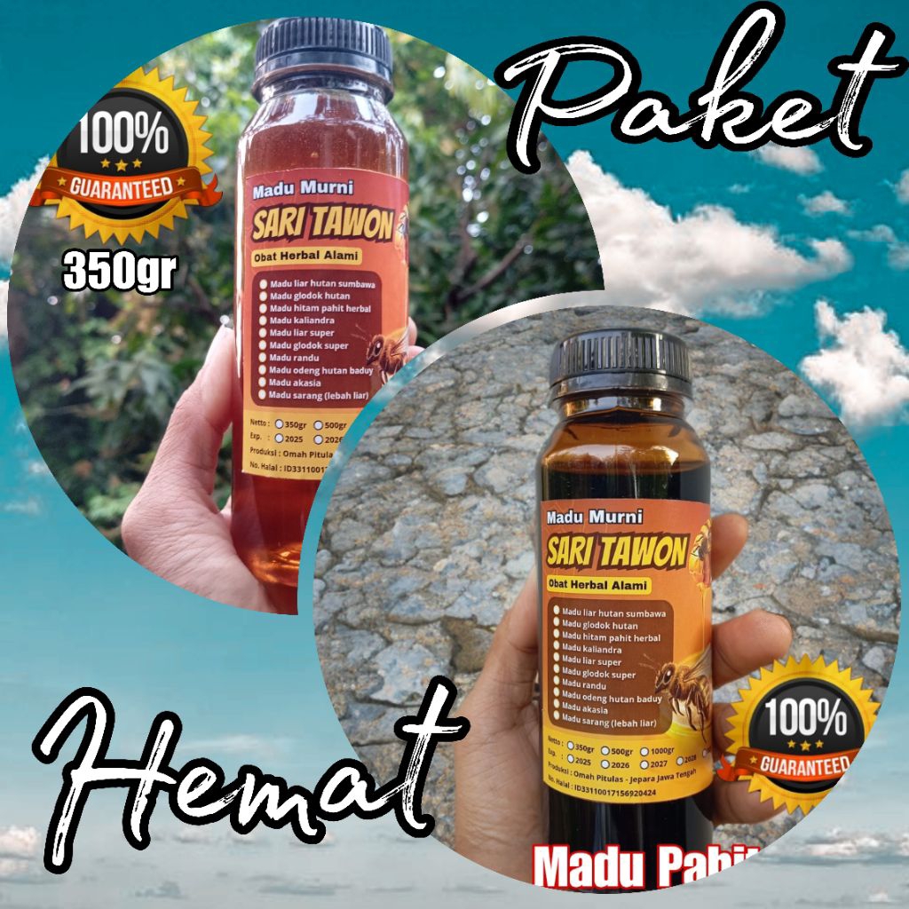 

Paket 2 madu pahit dan manis 350gr