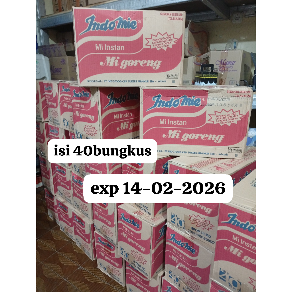 

B indomie goreng satu dus isi 40 pcs mie instan populer
