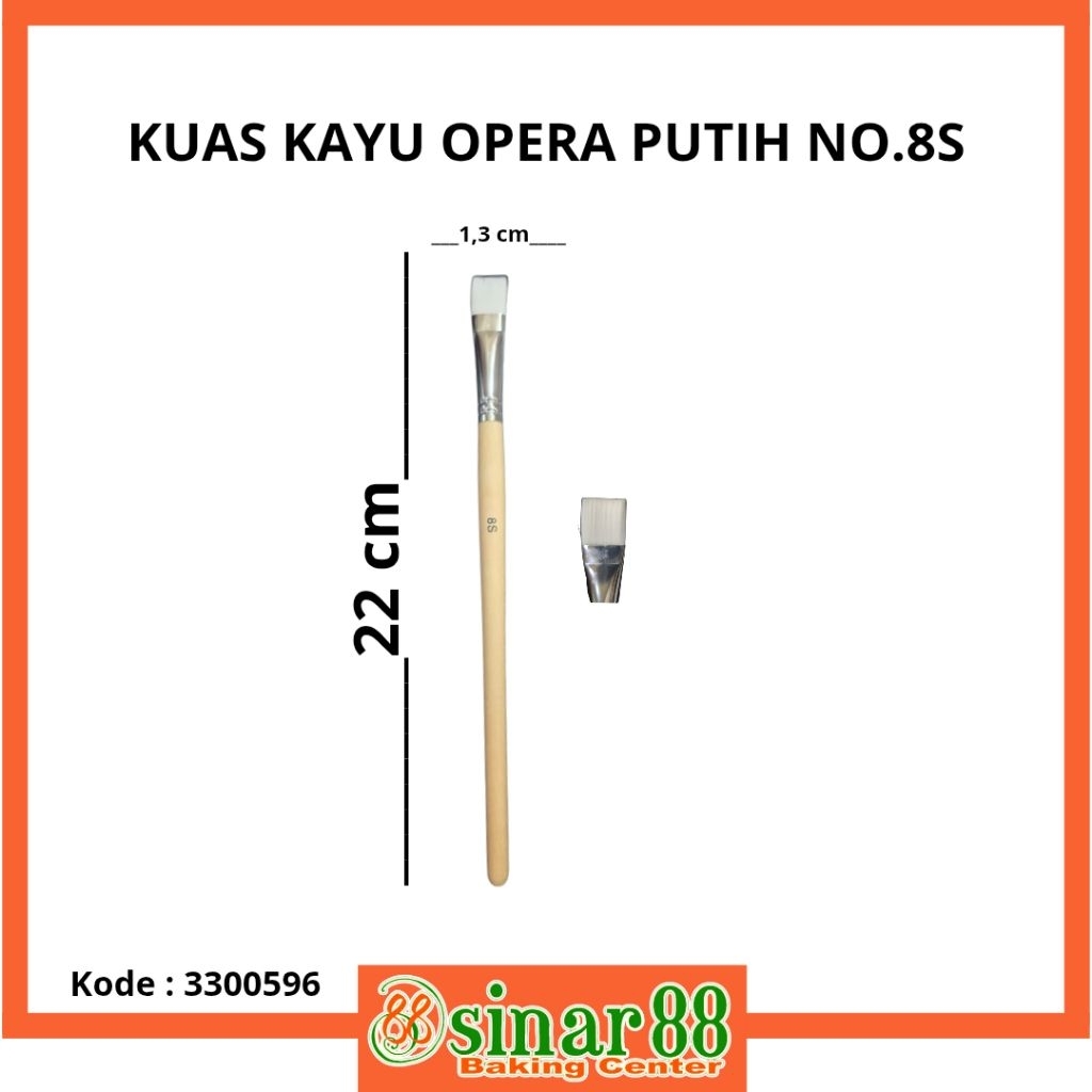 

Kuas Kayu Opera Putih No.8S