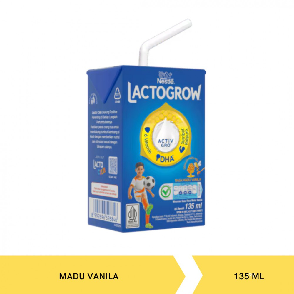 

Lactogrow UHT Rasa Madu Vanika 135ML