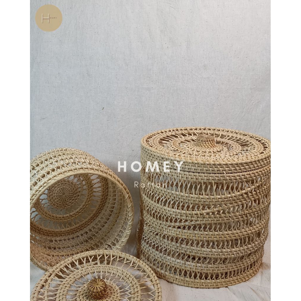 Homey Rattan | ONE SET CERANCANG BASKET | Keranjang Rotan|  Kerajinan Rotan | Rotan Lombok