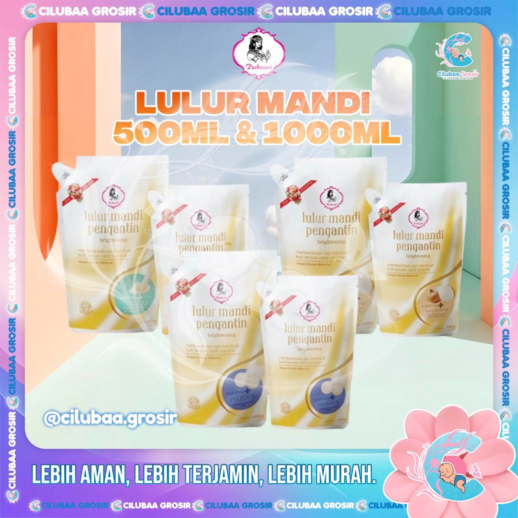 PURBASARI Lulur Mandi Pengantin Brightening 500gr & 1000gr || Lulur Bengkoang || Lulur Mutiara || Lu