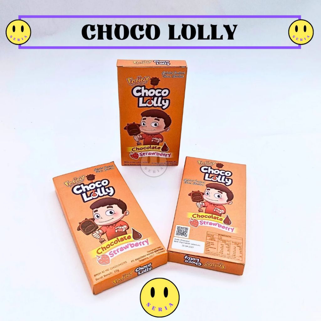 

Choco lolly fanny isi 12 pcs coklat rasa strawberry snack coklat