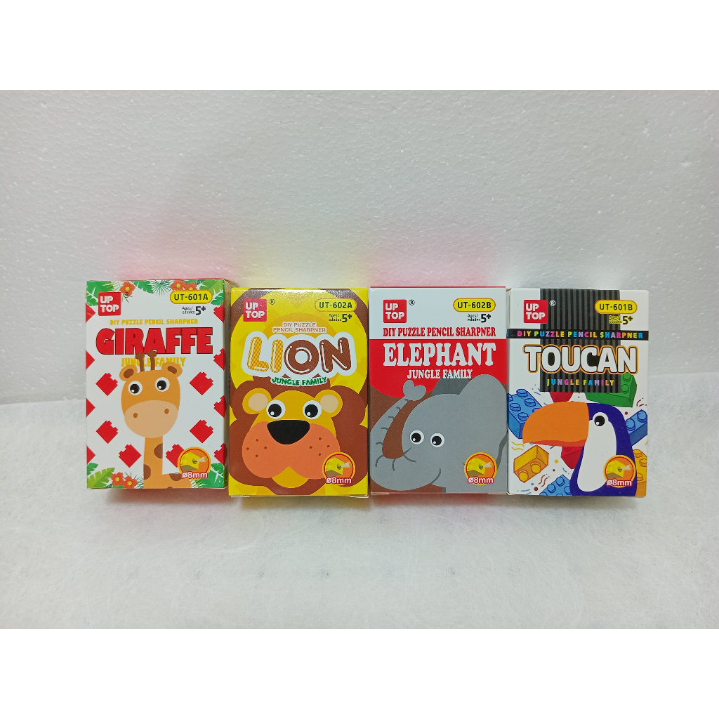 

Rautan Pensil Sharpener DIY Lego Giraffe Lion Elephant Toucan Hewan Lucu Bricks