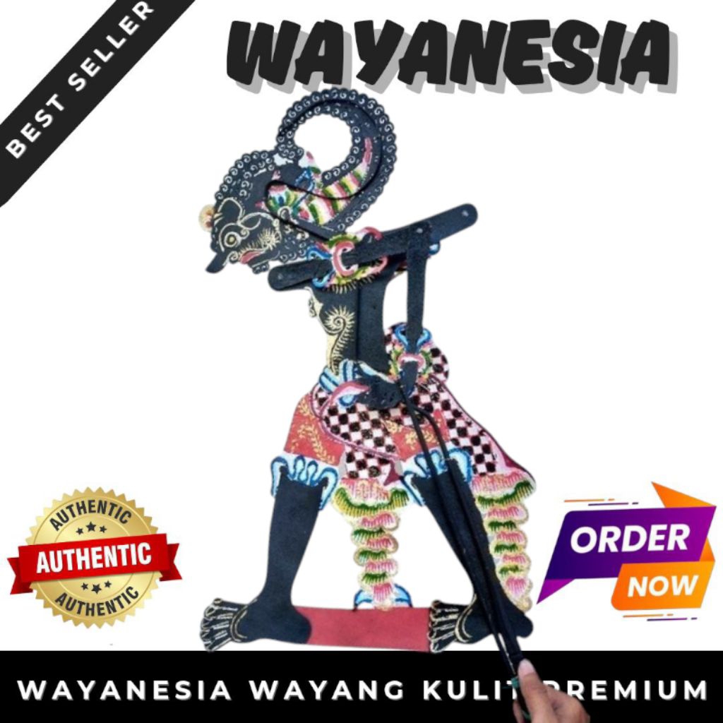 WAYANG KULIT BIMA WERKUDARA HITAM STANDAR DALANG