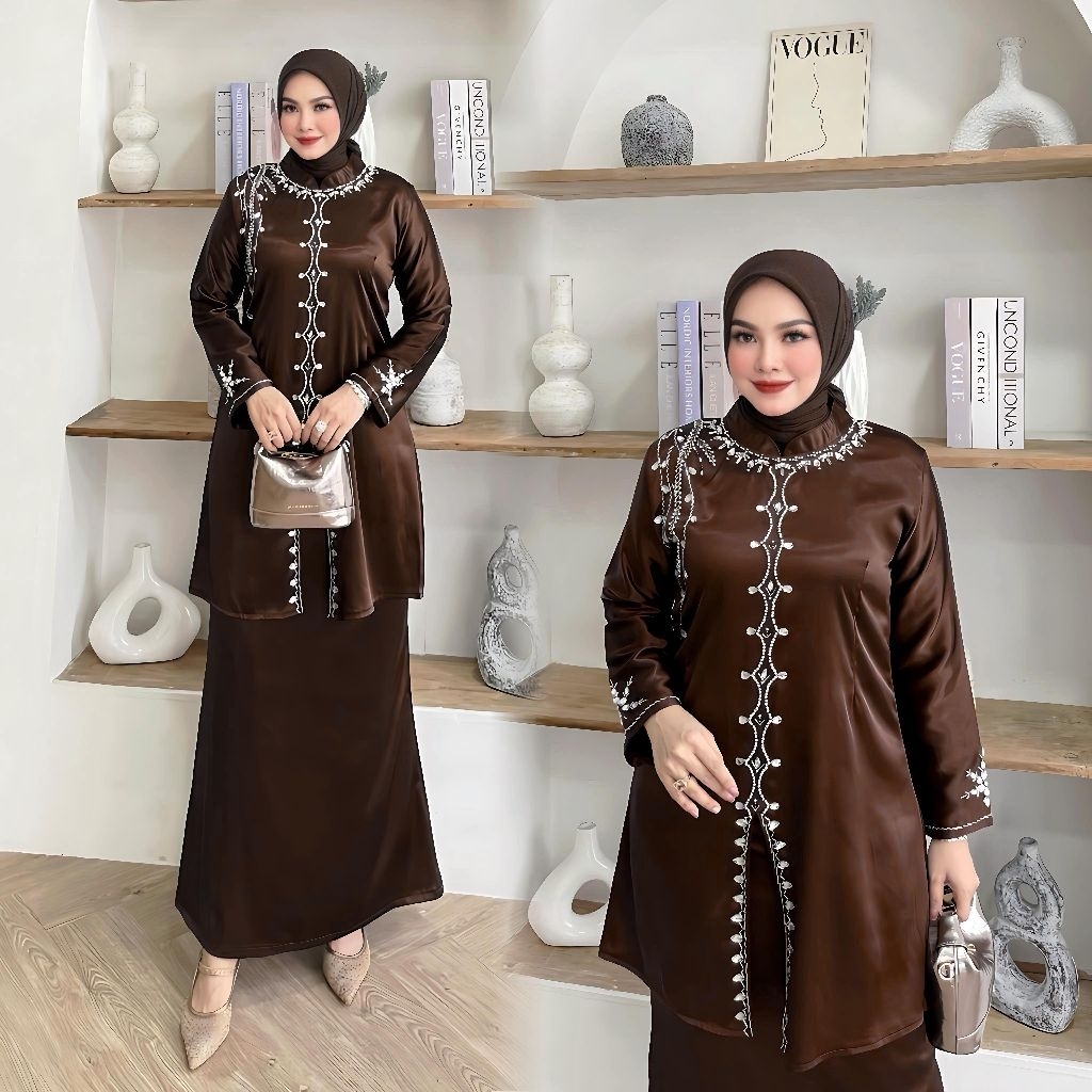 Setelan baju kurung melayu // setelan kebaya kurung melayu payet // baju kurung payet // kebaya kuru