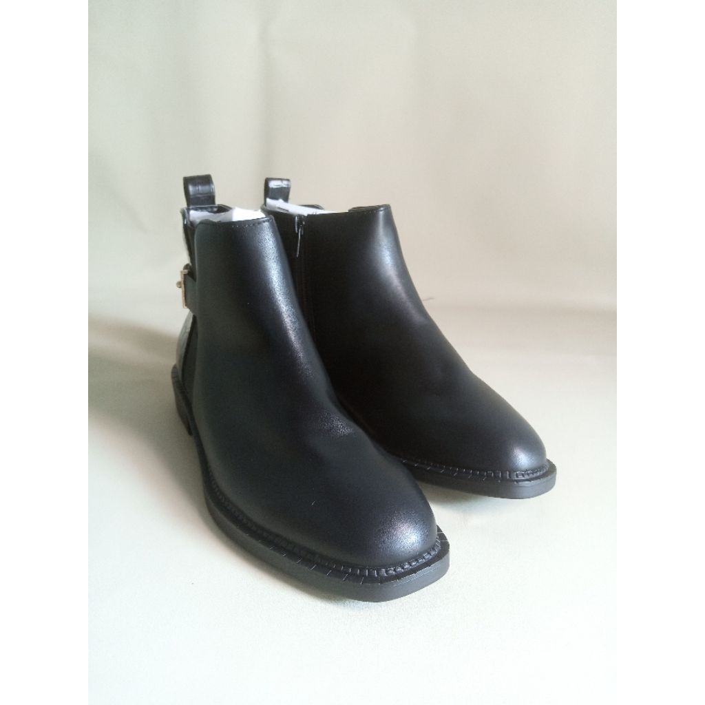(New) Sepatu Boots Marks & Spencer Hitam|Winter Boots Shoes Baru Sale Jastip MnS M&S MarksnSpencer