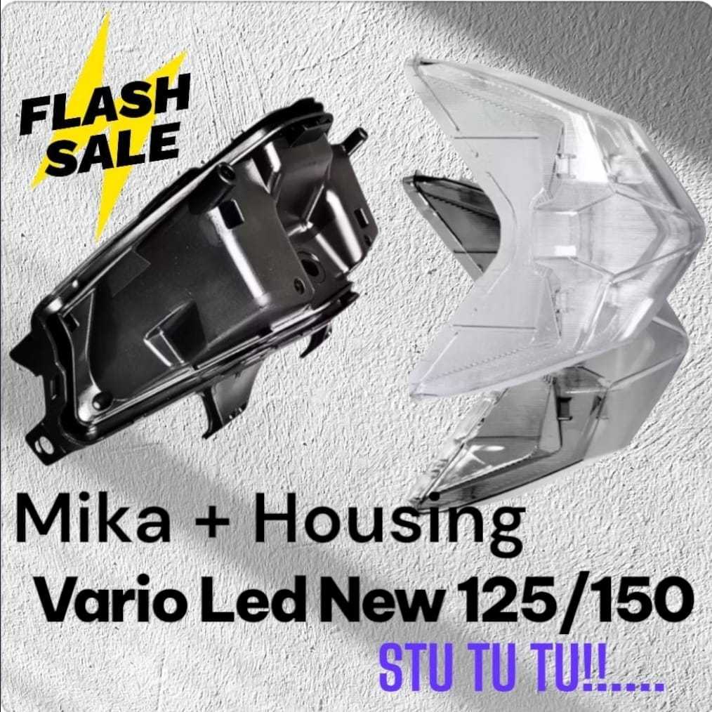 STUTUTU (satu set) HOUSING REFLEKTOR + MIKASTOPLAMP VARIO 125/150 LED NEW SMOKE dan BENING REFLEKTOR