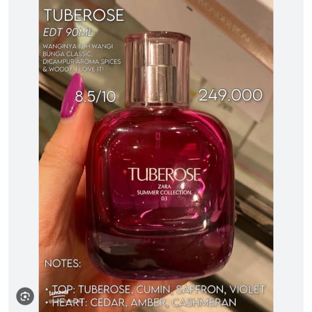 Parfum Zara Tuberose Summer Collection 03 women 90ml /original reject no box eropa